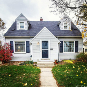 White house with front walk