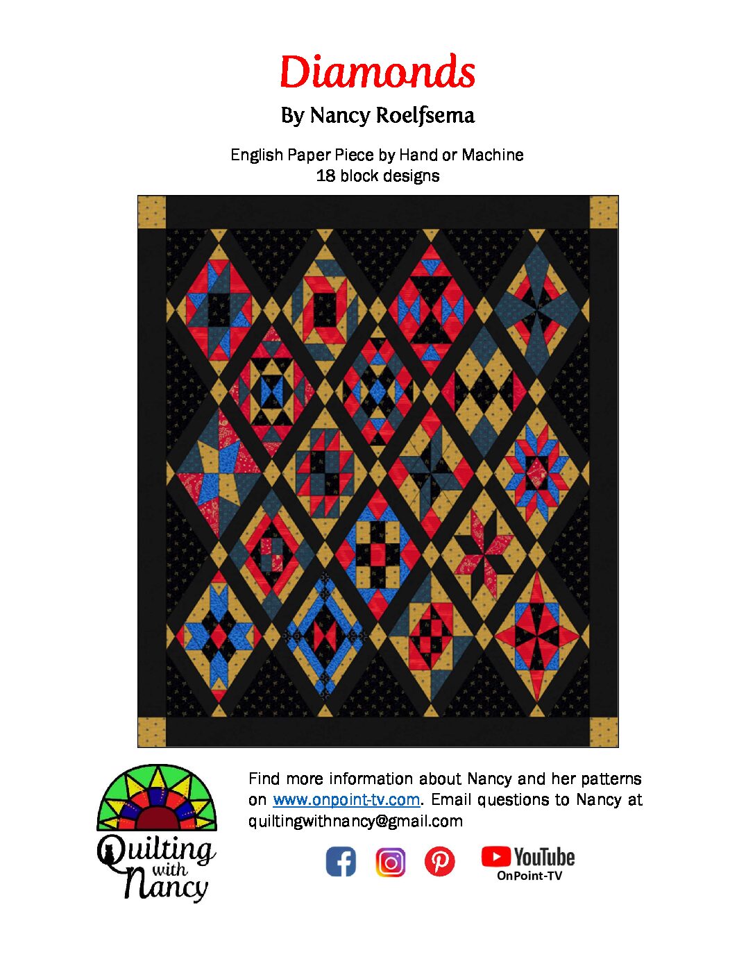 Diamonds English Paper Piecing Booklet