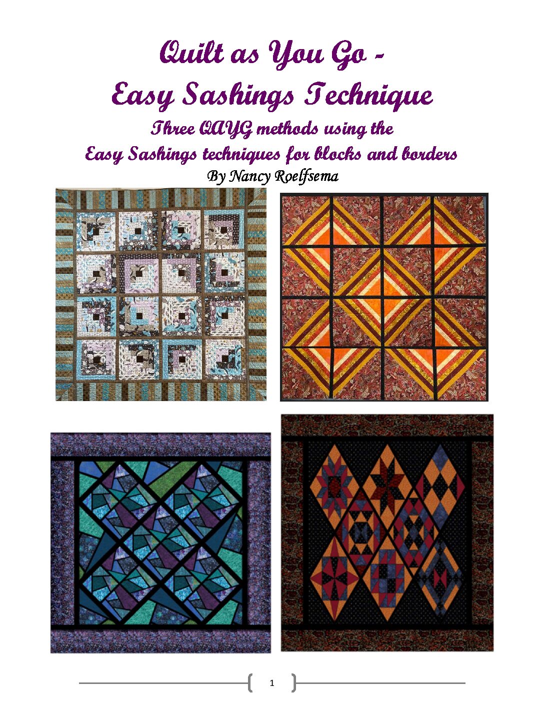 Quilt as You Go w/ Easy Sashings - 3 Techniques Epattern